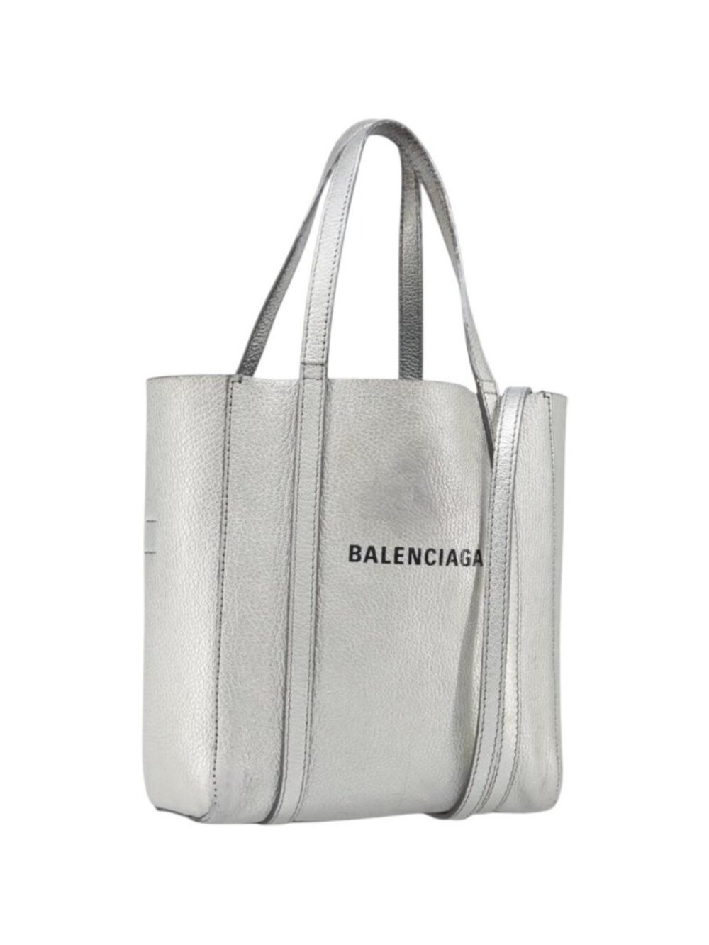 Balenciaga Everyday Tote XXS Bag Leather 2way Silver 551815